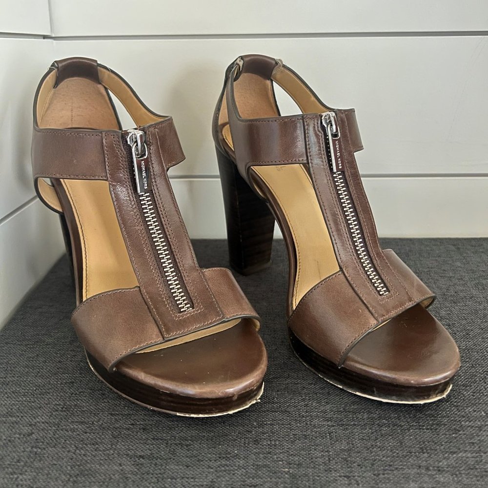 Michael Kors Berkley Sandal, Women's Size 7M, Brown MSRP $120